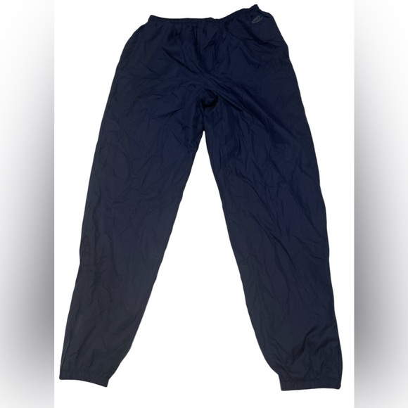 Nike Pants - VINTAGE NIKE UNISEX NAVY LINED TRACK WIND BREAKER PANTS LARGE